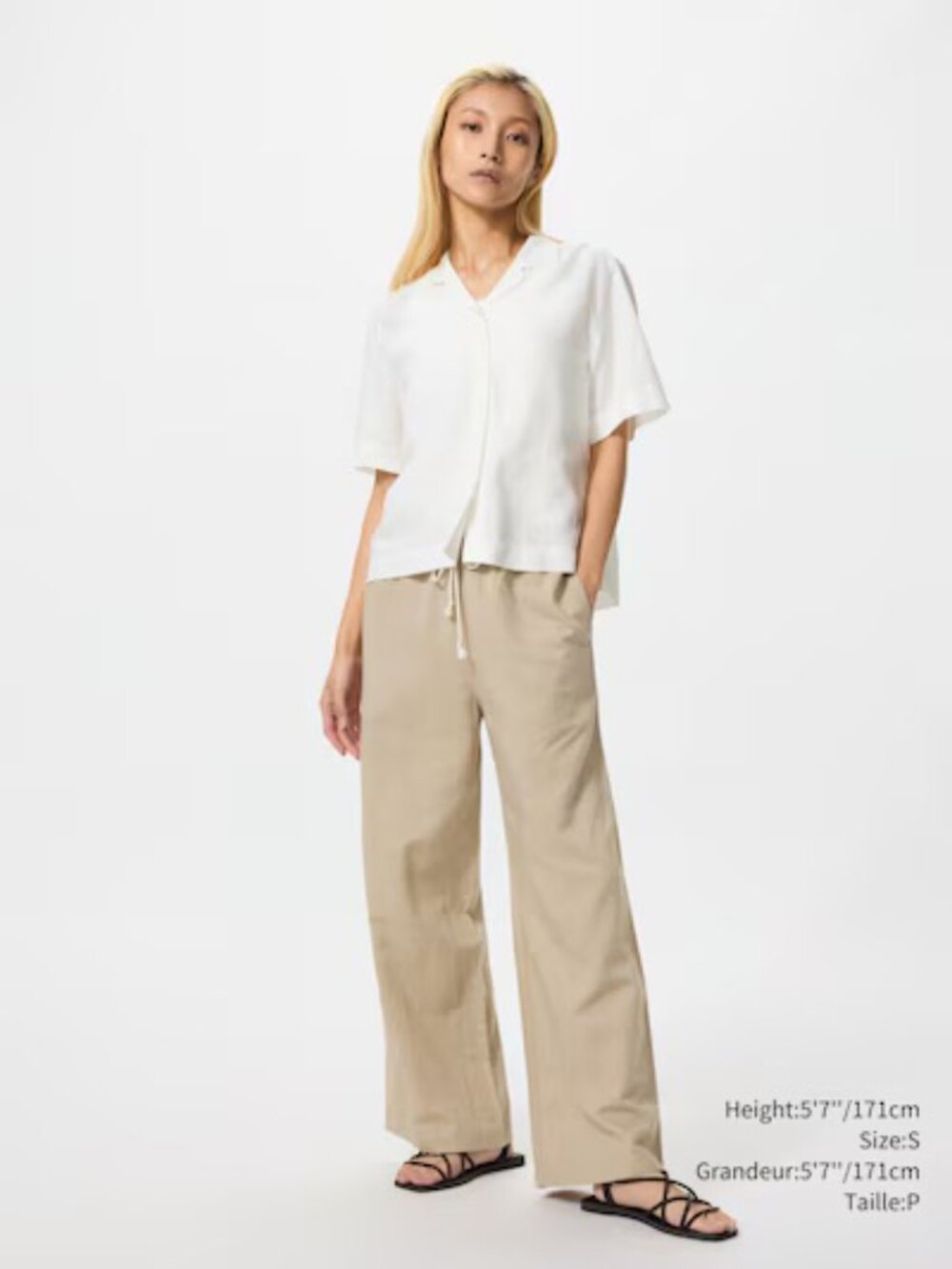 Uniqlo Linen Blend East Pants - Beige